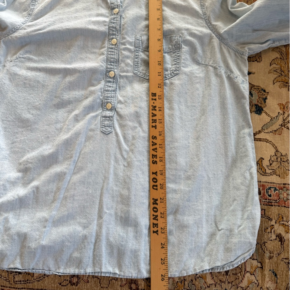 GAP Light Blue Chambray Denim Shirt - Picture 7 of 8